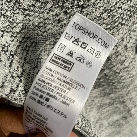 TOPSHOP | Oversized Grey Blazer With Buttons | Size 2 - Picture 5 of 6